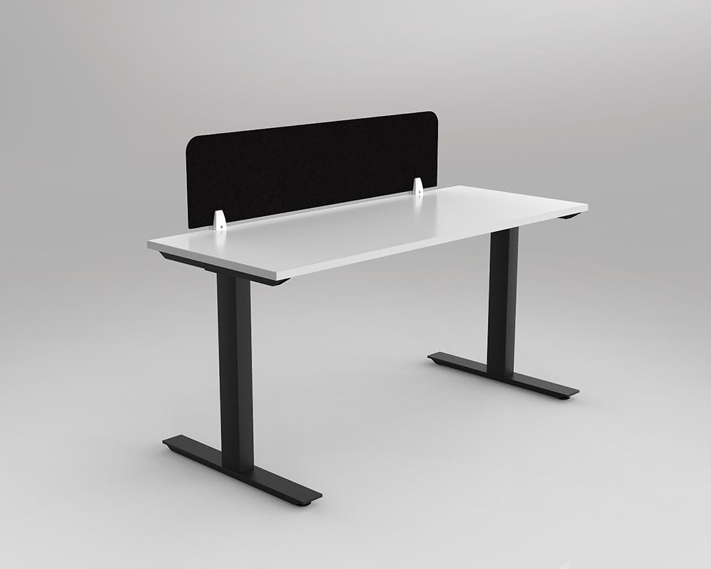 Agile Fixed Height Desk with Acoustic Screen